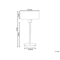 Beliani Tafellamp ARIPO - Zwart Ijzer -Leen Bakker 00761aa5bdfd42cf89dbf64c3e2b0241