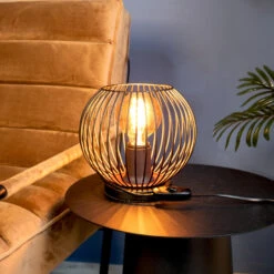 EGLO Almanzora Tafellamp - E27 - Ø 20 Cm - Staal - Zwart/Koper -Leen Bakker 00d055c7de48471685fc110c0fc7ad2d