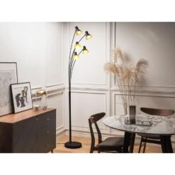 Beliani Staande Lamp BARAGA - Zwart Metaal -Leen Bakker 00f6dbf844284cc993cdb182afdd5758