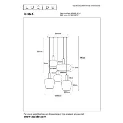 Lucide ILONA Hanglamp - Zwart -Leen Bakker 0128feebdfdb43b193a8cf699526f46e
