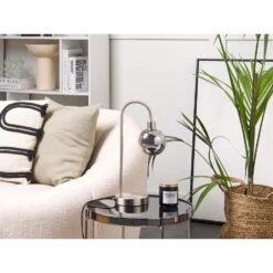 Beliani Tafellamp RAMIS - Zilver Staal 7 Beliani Tafellamp RAMIS - Zilver Staal -Leen Bakker 030c111f7bbb47769163158526b611ee