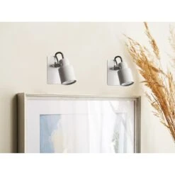 Beliani Muurlamp BONTE - Wit Ijzer -Leen Bakker 0421076ffd5b43238557fd6864ae1146