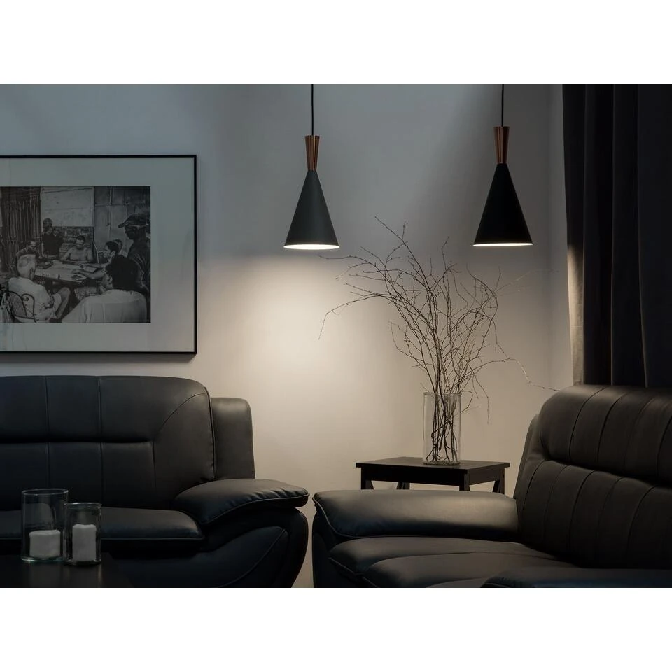 Beliani Hanglamp TAGUS - Grijs Aluminium 2 Beliani Hanglamp TAGUS - Grijs Aluminium - Afbeelding 2