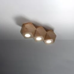 Sollux Plafondlamp Woody - 3 Lichts - 36 X12 Cm - Beige -Leen Bakker 064f96a2313e455aa2a8f9590bb911d6