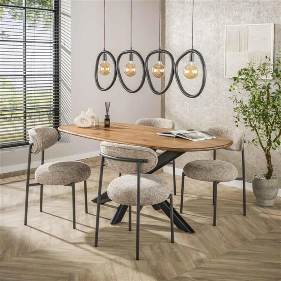 Hoyz Collection - Hanglamp Pebble 4 Lichts - Artic Zwart 4 Hoyz Collection - Hanglamp Pebble 4 Lichts - Artic Zwart - Afbeelding 4