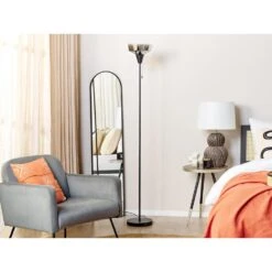 Beliani Staande Lamp TALPARO - Zwart Ijzer -Leen Bakker 07b4b6b4326d4b33b13dcdf2991b72ac