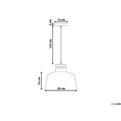 Beliani Hanglamp DANUBE - Wit Aluminium -Leen Bakker 096e90d34bb34d539c18cff647b5e105