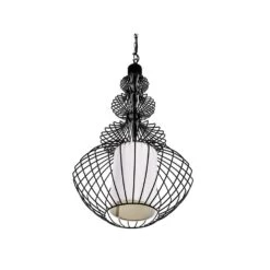 Beliani Hanglamp KOLVA - Zwart Metaal -Leen Bakker 09906972e6634e5ba67a066b3d7d43a3