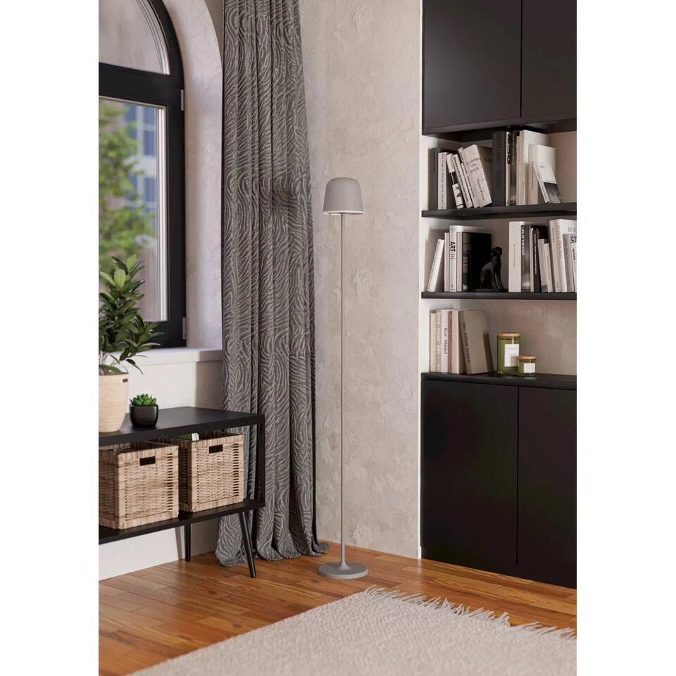 EGLO Mannera-L Staande Lamp - USB-C - H 140 Cm - Grijs 2 EGLO Mannera-L Staande Lamp - USB-C - H 140 Cm - Grijs - Afbeelding 2