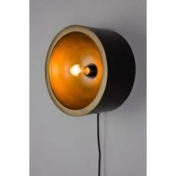 Housecraft Wall Lamp Sunny Round L - Zwart -Leen Bakker 0bf4ec7ca28043b8964bcb02a3d8aa6b
