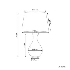 CARMEN - Tafellamp - Wit/Blauw - Porselein/Linnen -Leen Bakker 0c165ea92976410aa99bc2930d8ce221