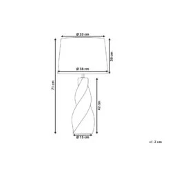 Beliani Tafellamp BELAYA - Grijs Keramiek -Leen Bakker 0fd097434b35494985bdaa480243528d