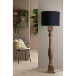 Vloerlamp Robbia - Hout - 23x23x125cm -Leen Bakker 1000006427 0111