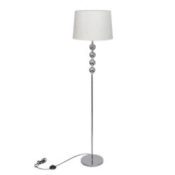 VidaXL Vloerlamp Met Hoog Standaard En 4 Ballen Wit