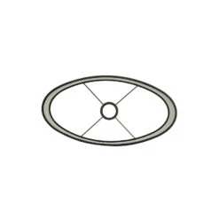 Lampenkap Ovaal Velours - Dutch Green - 45x21x32cm -Leen Bakker 1000008712 0111