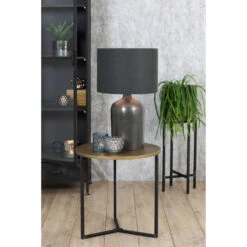 Cilinder Lampenkap Livigno - Antraciet - Ø35x25cm -Leen Bakker 1000008718 0110