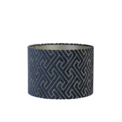 Cilinder Lampenkap Maze - Blauw - Ø40x30cm