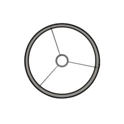 Cilinder Lampenkap Velours - Zwart - Ø50x38cm -Leen Bakker 1000008780 0111