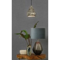 Cilinder Lampenkap Velours - Dusty Blue - Ø30x21cm 6 Cilinder Lampenkap Velours - Dusty Blue - Ø30x21cm -Leen Bakker 1000008800 0110