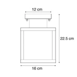 QAZQA Industriële Buitenplafondlamp Zwart 1-lichts - Rotterdam 6 QAZQA Industriële Buitenplafondlamp Zwart 1-lichts - Rotterdam -Leen Bakker 1000014938 0102