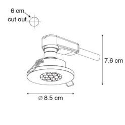 QAZQA Moderne Badkamer Inbouwspot Wit - Shed Honey -Leen Bakker 1000014962 0102