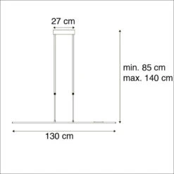 QAZQA Moderne Hanglamp LED Zwart - Bold -Leen Bakker 1000014998 0102