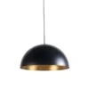 QAZQA IndustriÃ«le Hanglamp Zwart Met Goud 50 Cm - Magna Eco