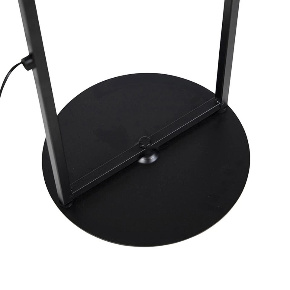 QAZQA Industriële Vloerlamp 2-lichts Zwart - Simple Cage 3 QAZQA Industriële Vloerlamp 2-lichts Zwart - Simple Cage - Afbeelding 3