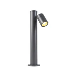 QAZQA Buitenlamp Grijs RVS 45 Cm Verstelbaar IP44 - Solo 7 QAZQA Buitenlamp Grijs RVS 45 Cm Verstelbaar IP44 - Solo -Leen Bakker 1000015080 0103