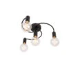 QAZQA Art Deco Plafondlamp Zwart 4-lichts - Facil
