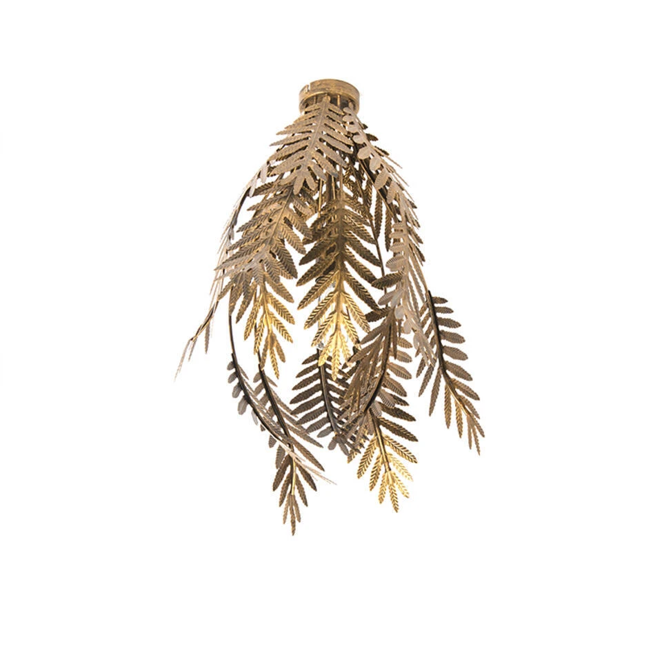 QAZQA Vintage Plafondlamp Large Goud - Botanica 1 QAZQA Vintage Plafondlamp Large Goud - Botanica