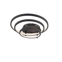 QAZQA Moderne Plafondlamp Zwart Incl. LED En Dimmer- Rondas -Leen Bakker 1000015126 0103