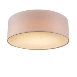 QAZQA Plafondlamp Roze 30 Cm Incl. LED - Drum LED