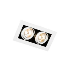 QAZQA Moderne Inbouwspot Wit 2-lichts Verstelbaar - Oneon 70 -Leen Bakker 1000015139 0103