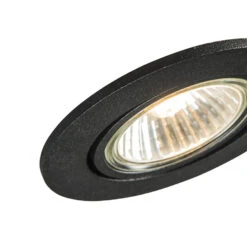 QAZQA Inbouwspot Zwart Kantelbaar - Cisco -Leen Bakker 1000015153 0103