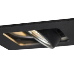 QAZQA Vierkante Inbouwspot Zwart Draai- En Kantelbaar - Artemis -Leen Bakker 1000015171 0103