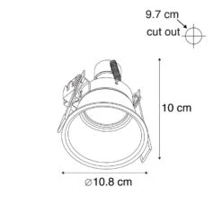 QAZQA Moderne Inbouwspot Wit 70 Cm - Dept -Leen Bakker 1000015192 0102