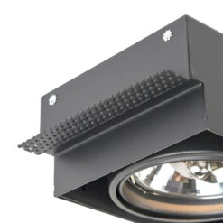 QAZQA Inbouwspot Zwart AR111 Draai- En Kantelbaar Trimless 2-lichts - Oneon -Leen Bakker 1000015212 0103