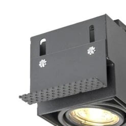 QAZQA Inbouwspot Zwart GU10 Draai- En Kantelbaar Trimless - Oneon 7 QAZQA Inbouwspot Zwart GU10 Draai- En Kantelbaar Trimless - Oneon -Leen Bakker 1000015256 0103