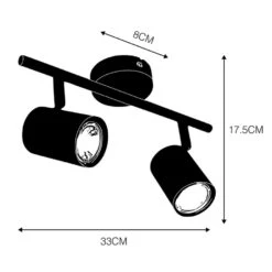 QAZQA Smart Spot Zwart Kantelbaar Incl. 2 WiFi GU10 - Jeana 2 6 QAZQA Smart Spot Zwart Kantelbaar Incl. 2 WiFi GU10 - Jeana 2 -Leen Bakker 1000015272 0102