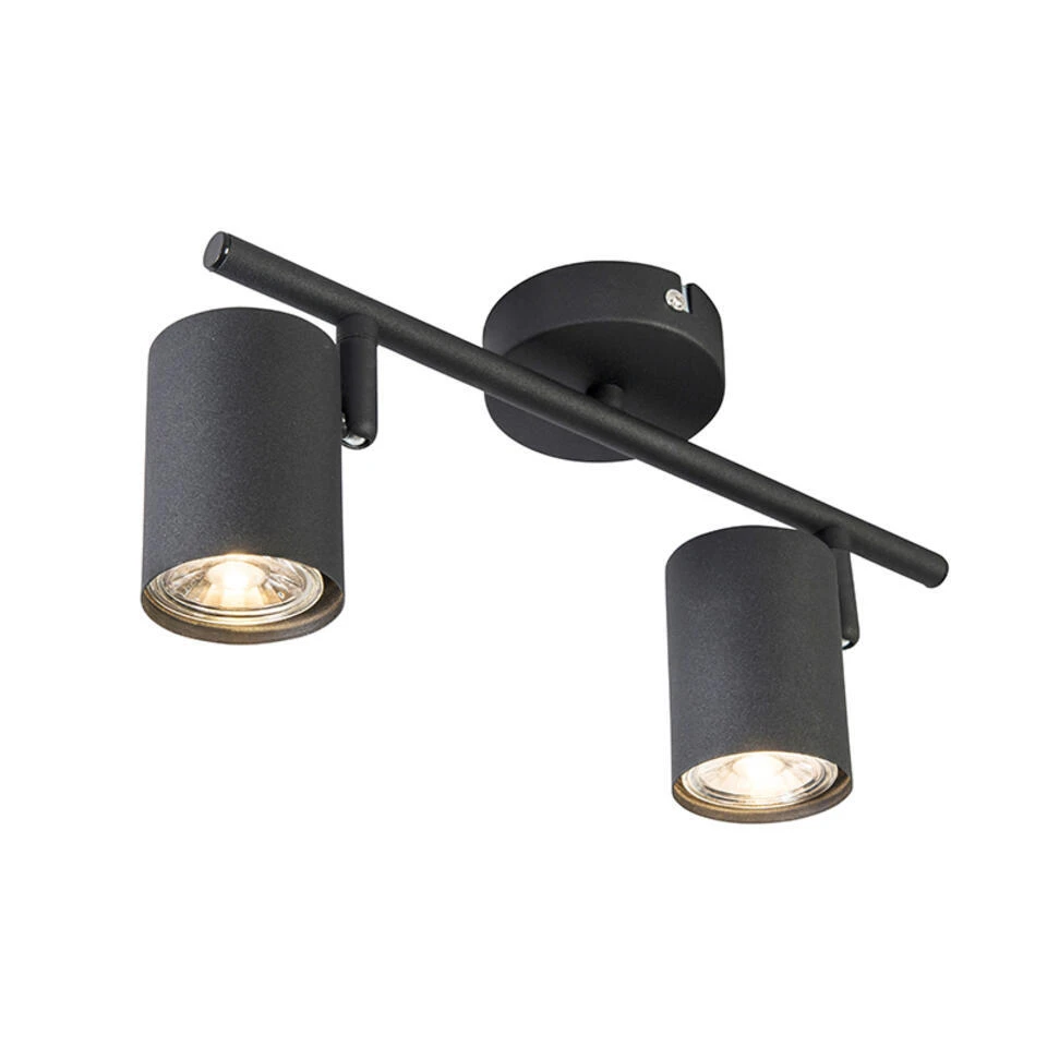 QAZQA Smart Spot Zwart Kantelbaar Incl. 2 WiFi GU10 - Jeana 2 1 QAZQA Smart Spot Zwart Kantelbaar Incl. 2 WiFi GU10 - Jeana 2