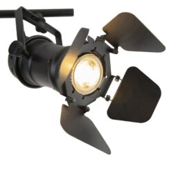 QAZQA Smart Spot Zwart Incl. WiFi GU10 2-lichts Met Kleppen - Movie -Leen Bakker 1000015276 0103