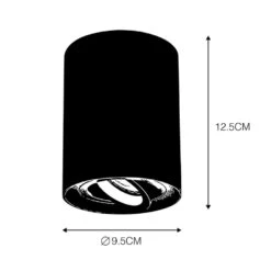 QAZQA Smart Opbouwspot Antraciet Kantelbaar Incl. Wifi GU10 - Rondoo Up -Leen Bakker 1000015282 0102