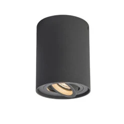 QAZQA Smart Opbouwspot Antraciet Kantelbaar Incl. Wifi GU10 - Rondoo Up