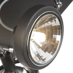 QAZQA Design Spot Zwart 4-lichts Verstelbaar - Nox -Leen Bakker 1000015323 0103