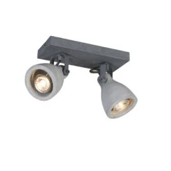 QAZQA IndustriÃ«le Spot Grijs Beton 2-lichts - Creto