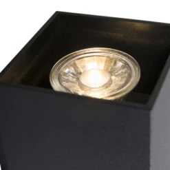 QAZQA Moderne Smart Wandlamp Zwart Incl. 2 WiFi GU10 - Sandy -Leen Bakker 1000015338 0103