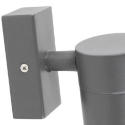 QAZQA Buitenwandlamp Antraciet IP44 - Solo 7 QAZQA Buitenwandlamp Antraciet IP44 - Solo -Leen Bakker 1000015345 0103