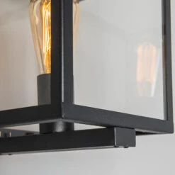 QAZQA IndustriÃ«le Vierkante Buitenwandlamp Zwart IP23 - Rotterdam -Leen Bakker 1000015346 0103