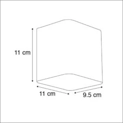 QAZQA Moderne Wandlamp Antraciet Incl. LED IP54 Vierkant - Evi 7 QAZQA Moderne Wandlamp Antraciet Incl. LED IP54 Vierkant - Evi -Leen Bakker 1000015378 0103